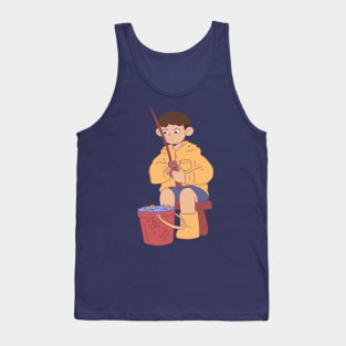 boy fishing Tank Top